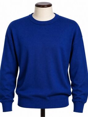 Yves Saint Laurent Men's Crewneck Sweater - Cobalt Blue